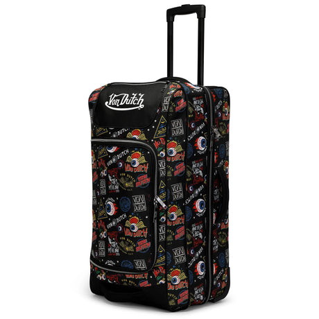 Jax Black 28" Checked Rolling Duffel
