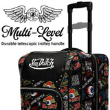 Jax Black 28" Checked Rolling Duffel