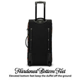Jax Black 28" Checked Rolling Duffel