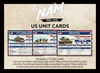 Flames of War: 'NAM - US Unit Cards