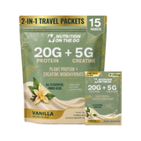 2-in-1 Vegan Protein + Creatine Travel Packets