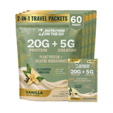 2-in-1 Vegan Protein + Creatine Travel Packets