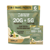 2-in-1 Vegan Protein + Creatine Travel Packets