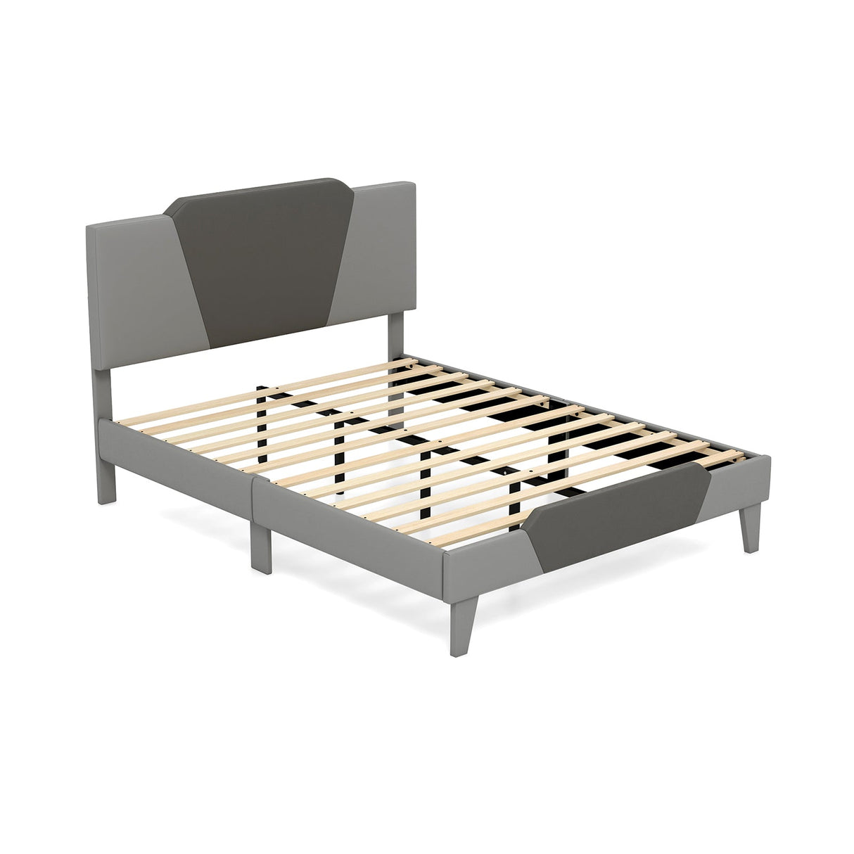 Base de cama tapizada de terciopelo Full/Queen/Twin con cabecero alto