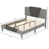 Base de cama tapizada de terciopelo Full/Queen/Twin con cabecero alto
