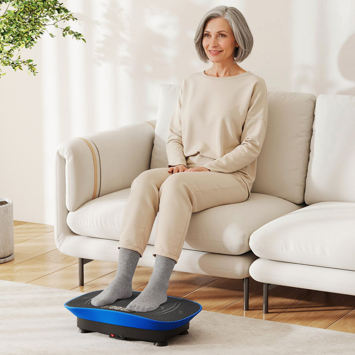 Vibration Plate Exercise Machine for Lymphatic Drainage and Weight Loss with 10 Speed Intensities