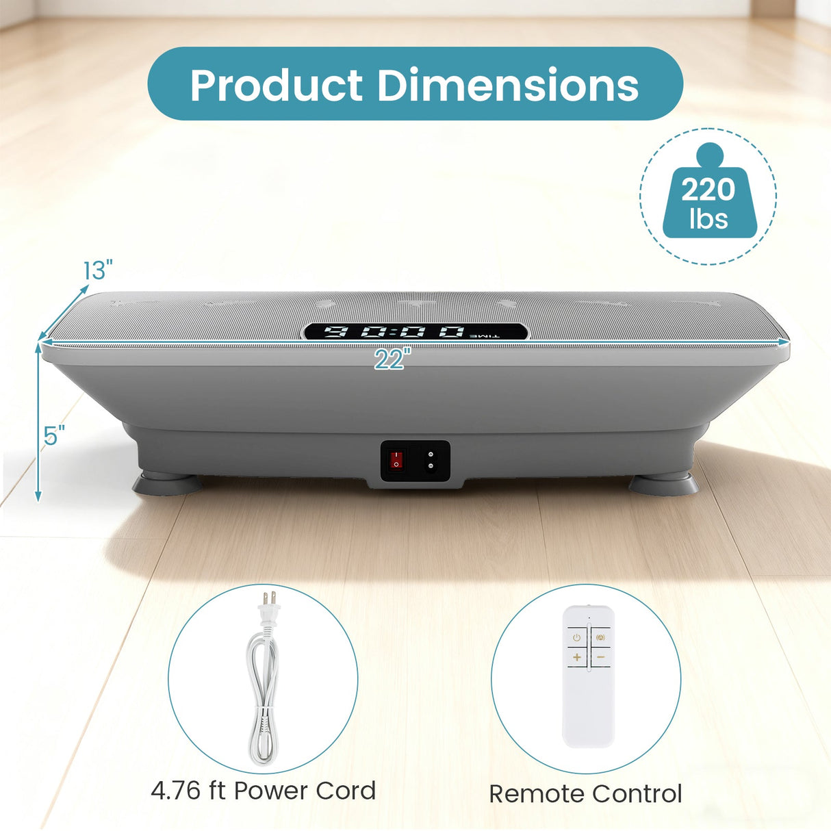Máquina de ejercicios con plataforma vibratoria y sensor de gravedad para el hogar