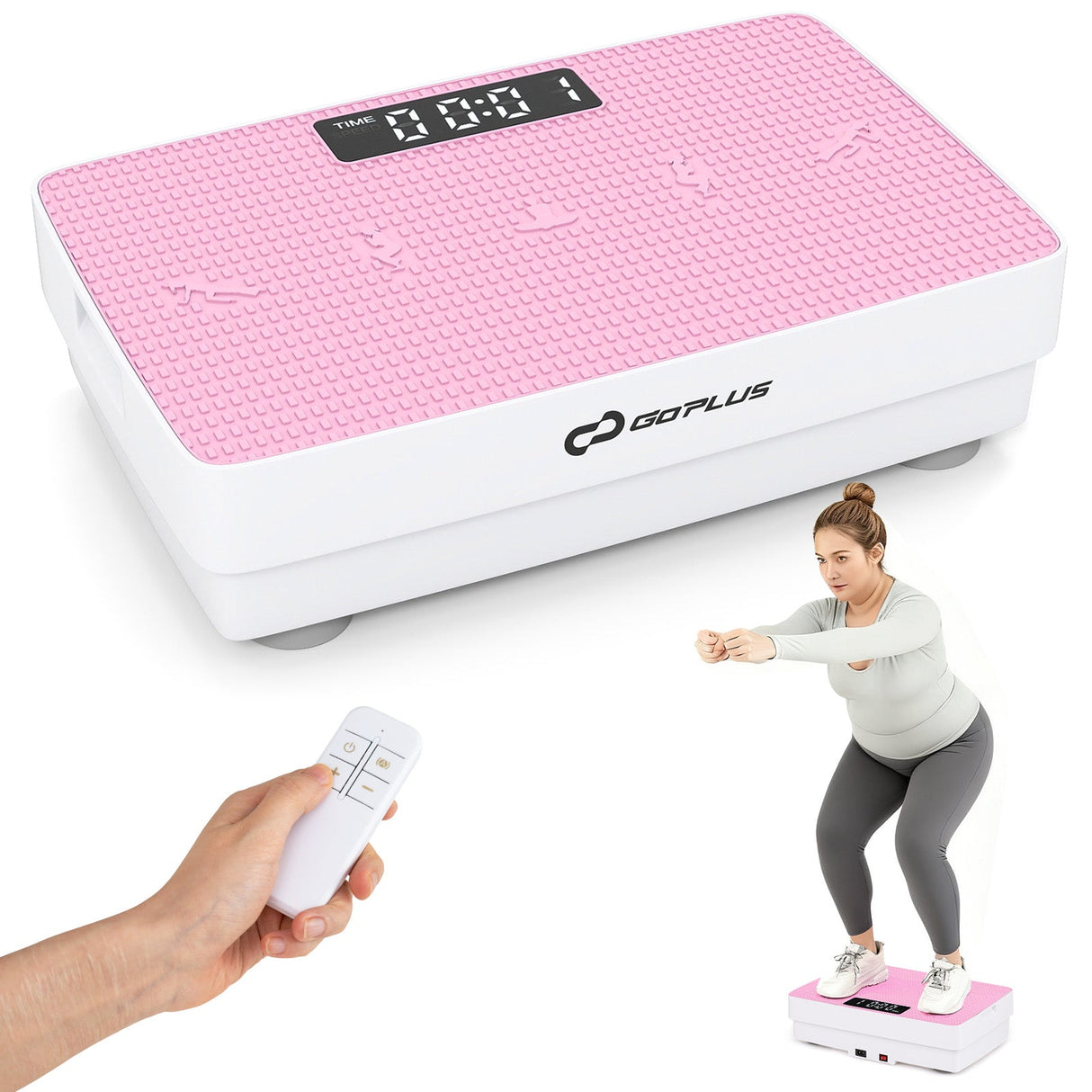 Máquina de ejercicios con plataforma vibratoria, sensor de gravedad y control remoto para gimnasio en casa