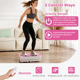 Máquina de ejercicios con plataforma vibratoria, sensor de gravedad y control remoto para gimnasio en casa
