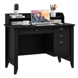 Escritorio de computadora, laptop y mesa de trabajo