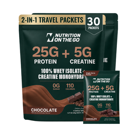 2-in-1 Whey Protein Isolate + Creatine Travel Packets
