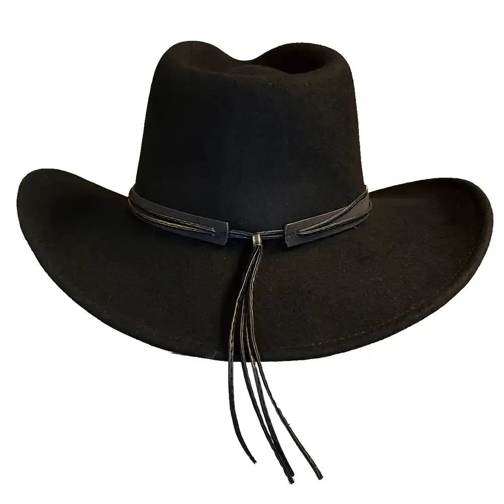 Deadwood Trading High Tail - Sombrero de vaquero de fieltro de lana suave y plegable