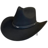 Deadwood Trading High Tail - Sombrero de vaquero de fieltro de lana suave y plegable