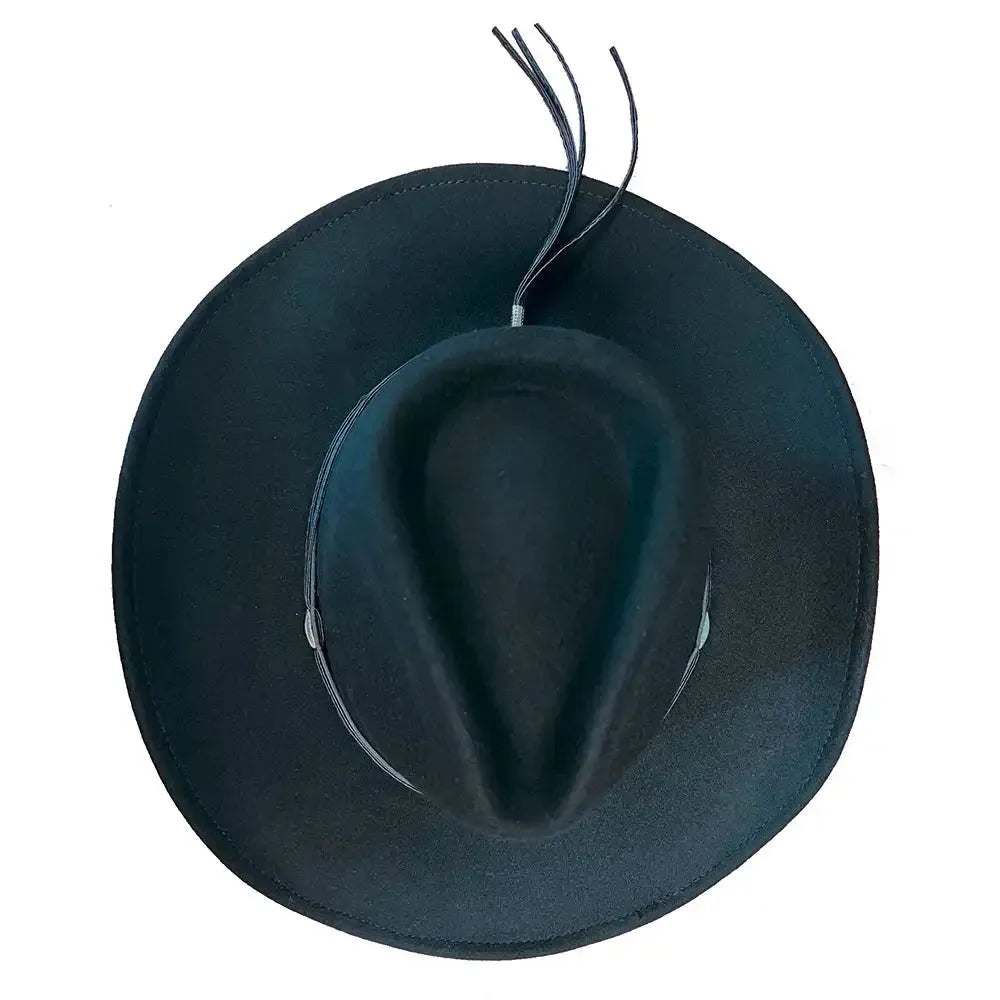 Deadwood Trading High Tail - Sombrero de vaquero de fieltro de lana suave y plegable