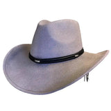 Deadwood Trading High Tail - Sombrero de vaquero de fieltro de lana suave y plegable