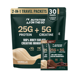 2-in-1 Whey Protein Isolate + Creatine Travel Packets