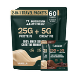 2-in-1 Whey Protein Isolate + Creatine Travel Packets