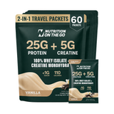 2-in-1 Whey Protein Isolate + Creatine Travel Packets