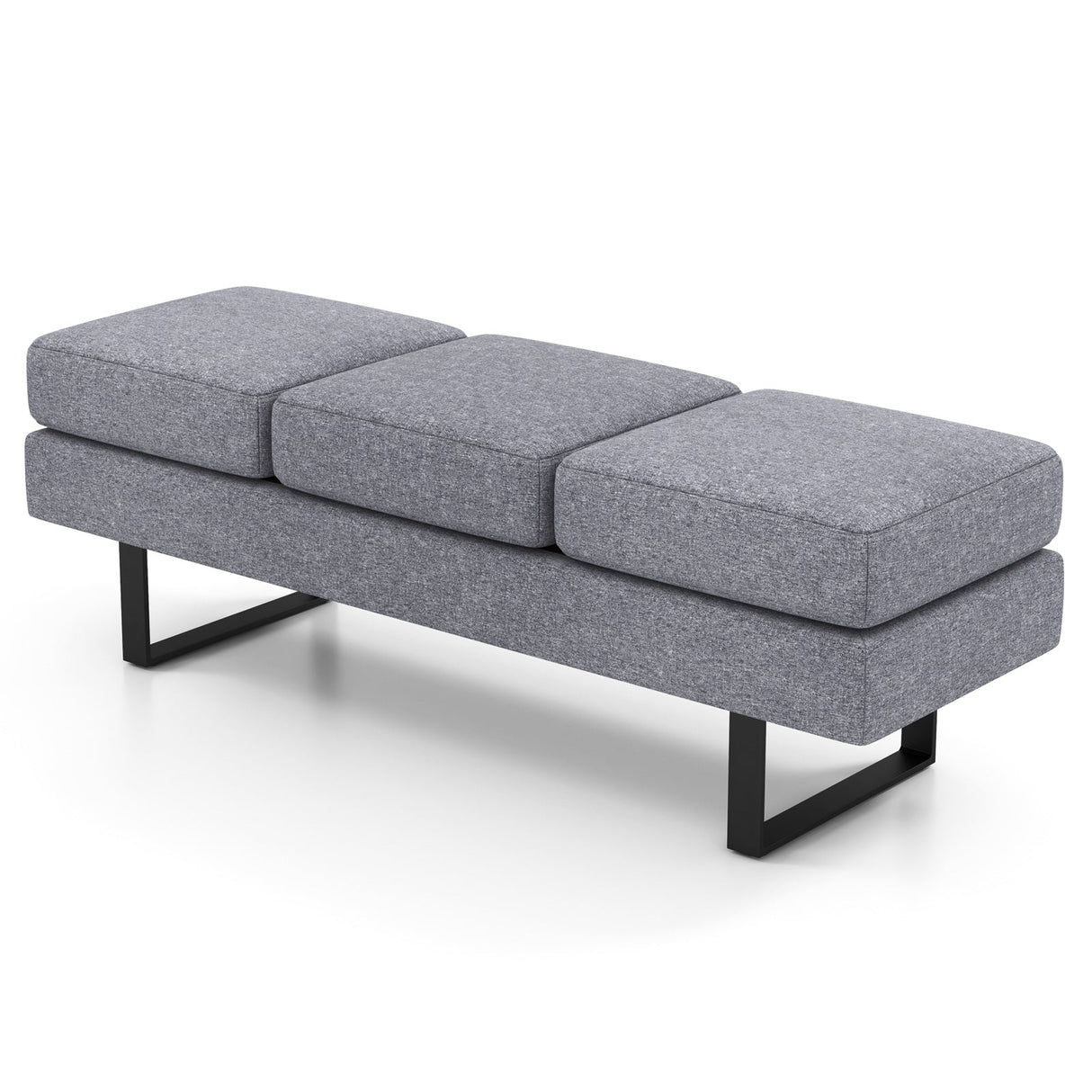 Waiting Room Bench Seating Long Bench with Metal Frame Leg