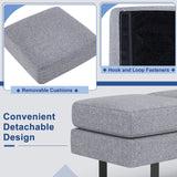 Waiting Room Bench Seating Long Bench with Metal Frame Leg