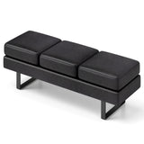 Waiting Room Bench Seating Long Bench with Metal Frame Leg