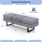 Waiting Room Bench Seating Long Bench with Metal Frame Leg