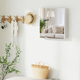 Double Door Bathroom Wall Cabinet with Mirror and Adjustable Shelf