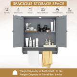 Wall Mounted Bathroom Storage Medicine Cabinet with Towel Bar