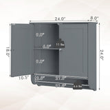 Wall Mounted Bathroom Storage Medicine Cabinet with Towel Bar