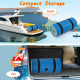 Colchoneta acuática de 7 x 2 pulgadas con cuerda de seguridad y diseño de almohada para lago y piscina - Azul