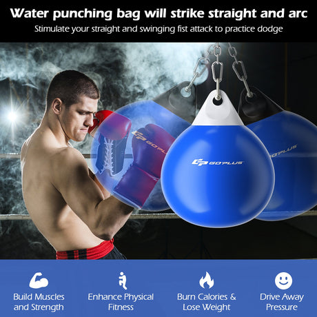 Saco de Boxeo de Agua de 21 Pulgadas con Cadena Metálica Ajustable