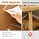 Banco de ducha de HDPE impermeable con asiento semicircular y estante de almacenamiento-Marrón