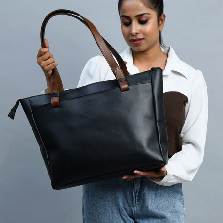 Bolso de mano Portland de cuero con cremallera