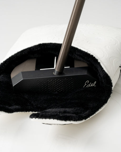 White Out As de Picas - Cubrecabeza de putter tipo mazo con eje central