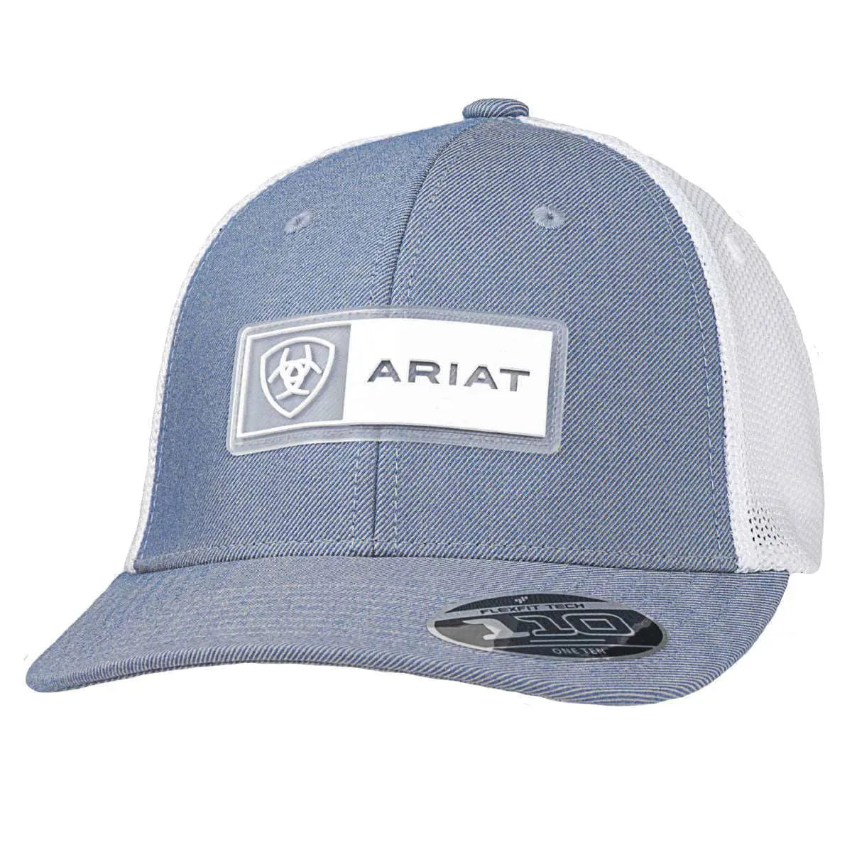 Gorra de camionero ARIAT Rubber Logo Patch (azul/blanco)