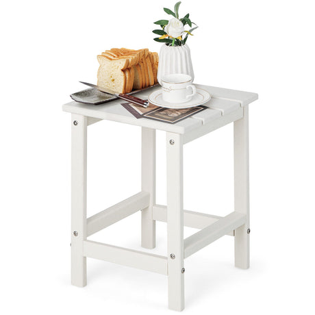 Mesa Auxiliar Adirondack Cuadrada de 14 Pulgadas Resistente a la Intemperie