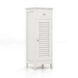 Woodern Bathroom Floor Storage Cabinet with Drawer and Shutter Door