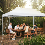 Carpa plegable emergente para patio exterior de 10 x 20 pies - Blanca