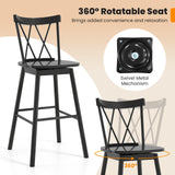 Juego de 2 taburetes de bar Windsor con respaldo ergonómico y reposapiés