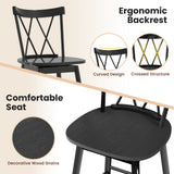 Juego de 2 taburetes de bar Windsor con respaldo ergonómico y reposapiés
