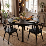 Juego de 4 sillas de comedor Windsor con respaldo de huso - Negras