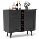 Aparador de bar de vinos moderno con botellero para 6 botellas