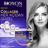 Bioxcin Beauty Collagen Supplement Powder with Hyaluronic Acid - Anti-Aging Dietary Support for Skin Health & Hydration