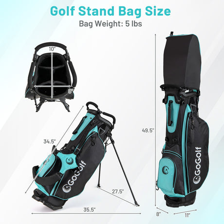 Set completo de palos y bolsa de golf para mujer - Bolsa de golf con soporte - Verde