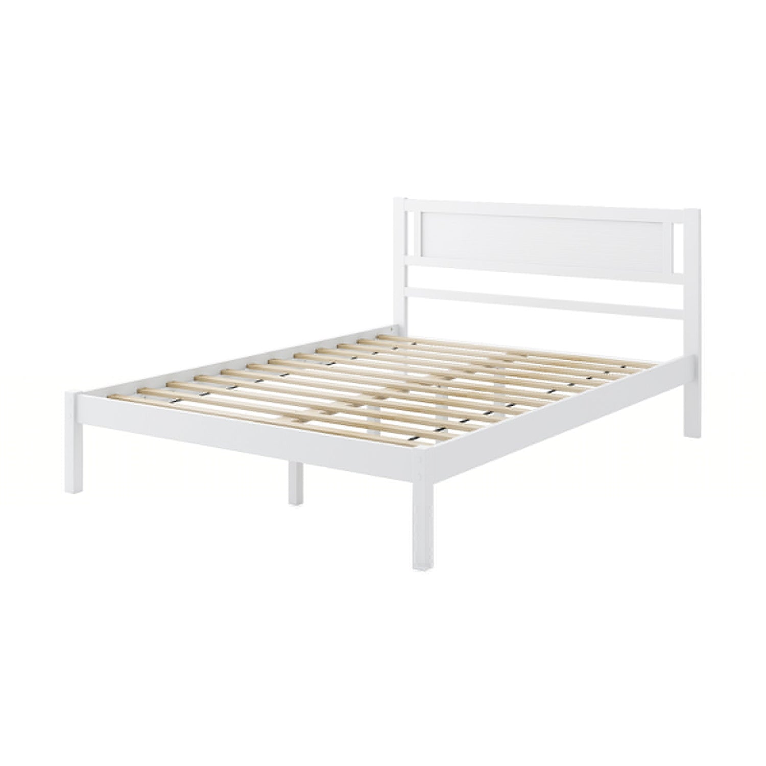 Armazón de cama de madera tamaño Twin/Full/Queen con cabecera y soporte de listones de madera