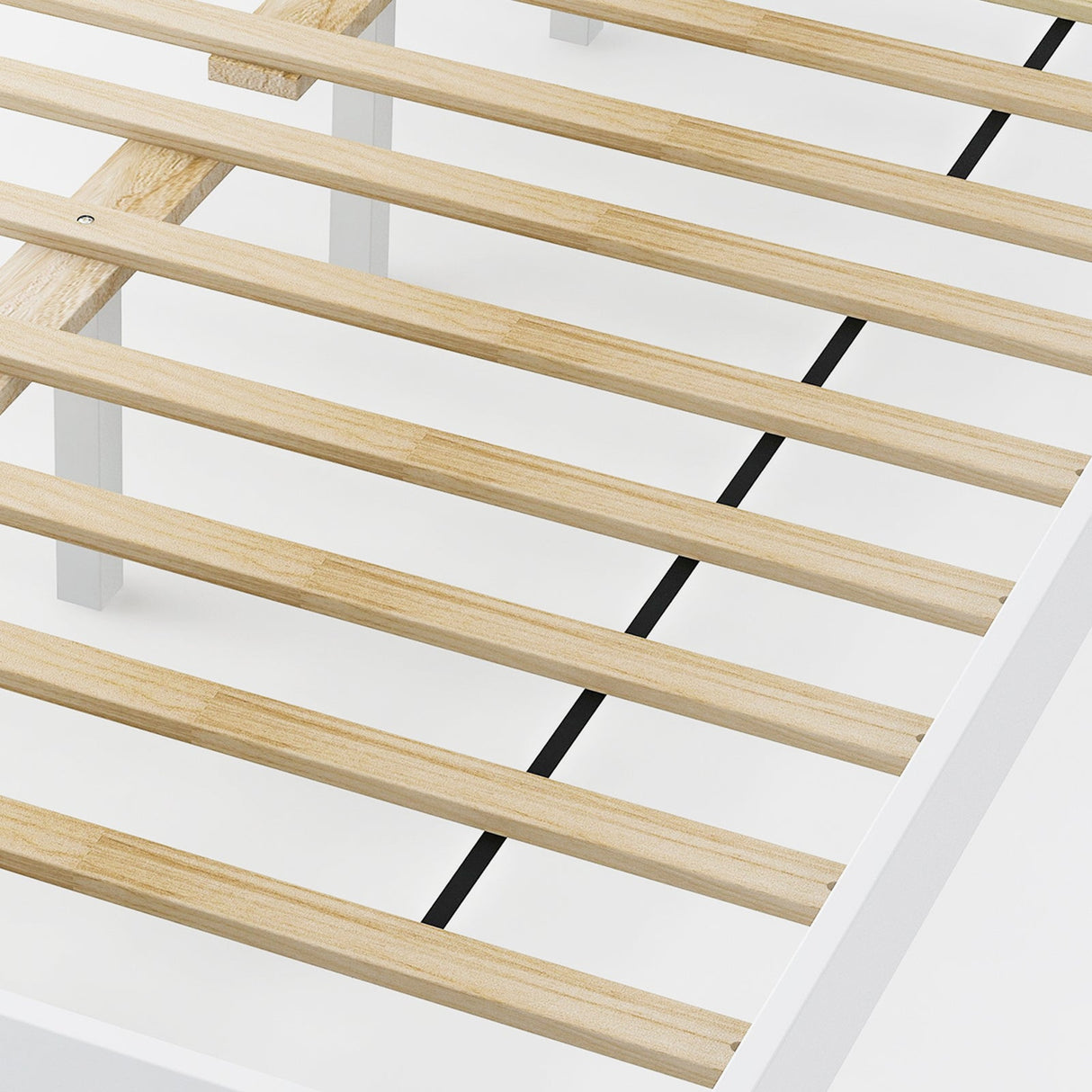 Armazón de cama de madera tamaño Twin/Full/Queen con cabecera y soporte de listones de madera