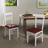 Sillas de comedor de madera, juego de 2, con estructura de madera de caucho
