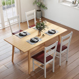 Sillas de comedor de madera, juego de 2, con estructura de madera de caucho