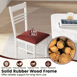 Sillas de comedor de madera, juego de 2, con estructura de madera de caucho