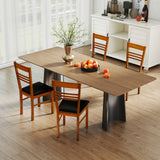Sillas de comedor de madera, juego de 4 con estructura de madera de caucho